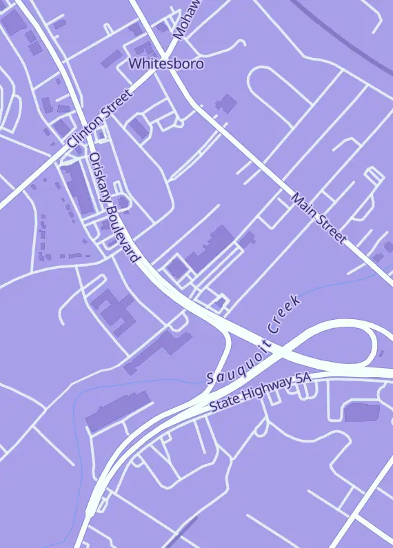 Street map around Hall of Frames Sports Collectibles, 34 Oriskany Blvd, Whitesboro, NY