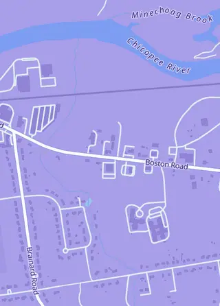 Street map around HasBeen Collectible Toys & Comics, Wilbraham