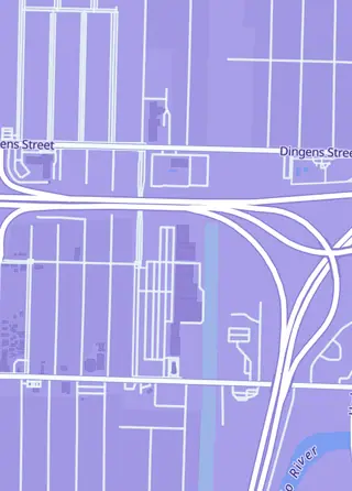 Street map around Heart of the Game, Buffalo