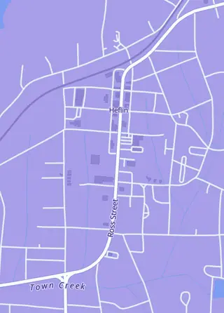 Street map around Heflin Hobby Hub, Heflin