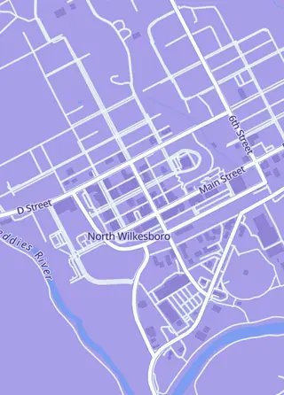 Street map around Hero Clash Collectibles, North Wilkesboro