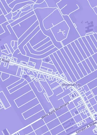 Street map around Heroes & Fantasies, Universal City