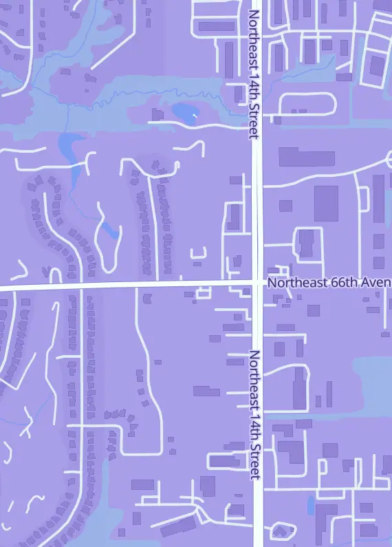 Street map around Hi-5 Comics and Cards, 1220 NE 66th Ave, Des Moines, IA