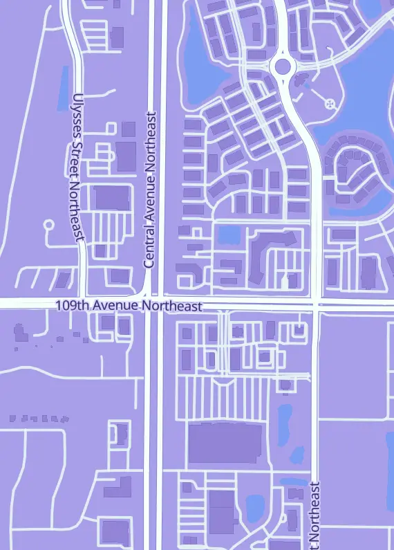 Street map around Hitters Cards and Collectibles, 10904 Baltimore St NE #106, Blaine, MN