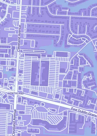 Street map around Hobbies Galore, Columbus