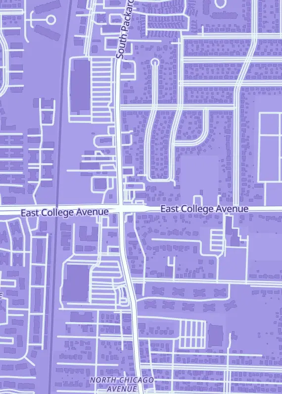 Street map around Hobby Box Collectibles, 3602 E College Ave, Cudahy, WI