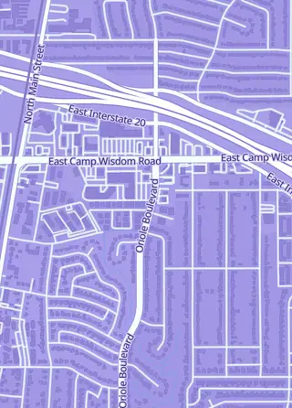 Street map around Holodex Games, Duncanville
