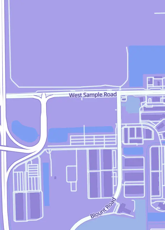 Street map around Home Field Hobby Shop, 2900 W Sample Rd, Pompano Beach, FL