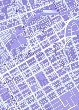 Street map around Honey Hole Collectibles, Escondido