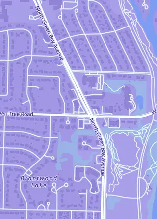 Street map around HoneyBee Games, Glendale