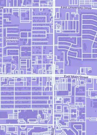 Street map around Hot Corner Sports Cards, Mesa