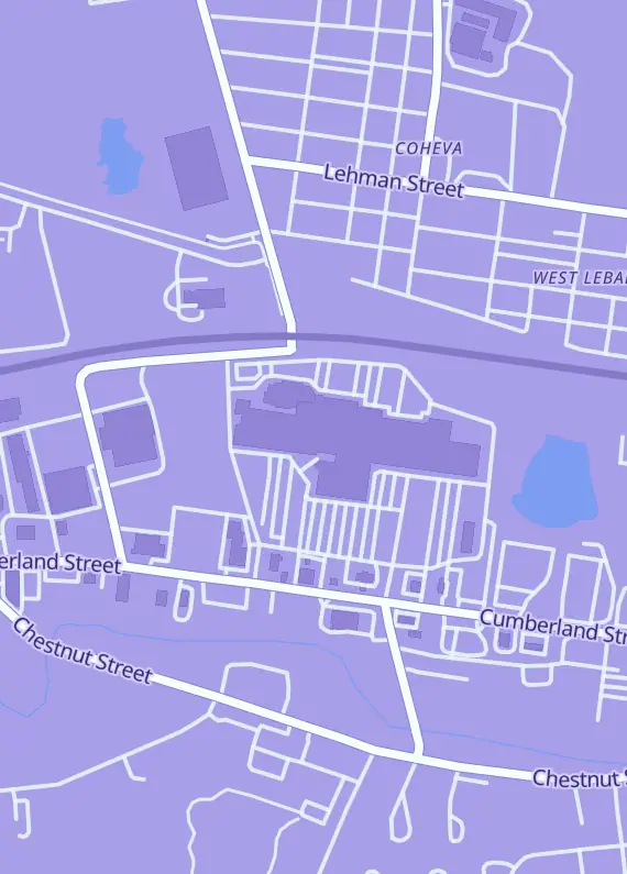 Street map around House of Cards Lebanon, 625 Cumberland St, Lebanon, PA