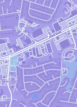 Street map around House of Cars Virginia, Fredericksburg