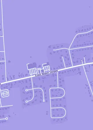 Street map around House of Reeves, Elbridge