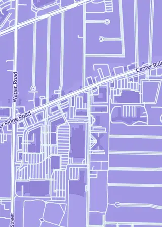 Street map around Immortals, Rocky River