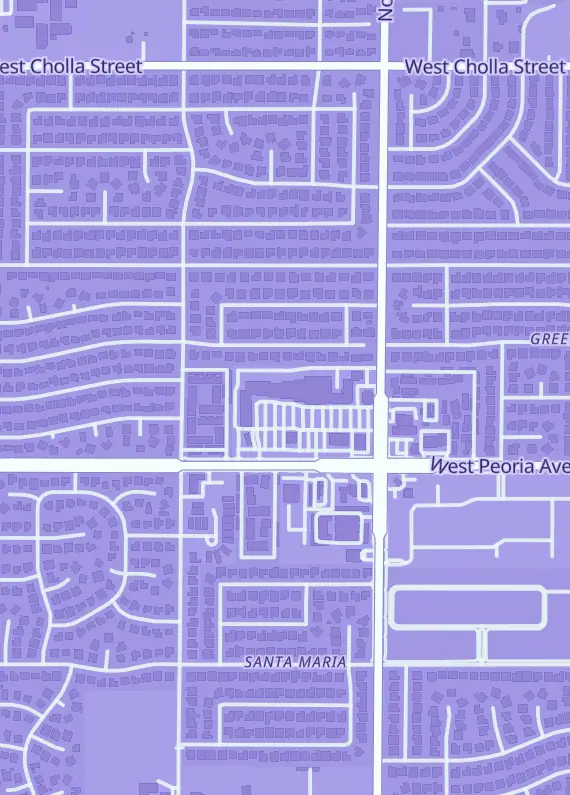 Street map around J and J Gaming Factory, 5140 W Peoria Ave #100, Glendale, AZ