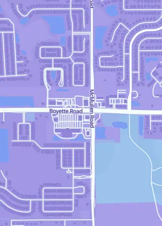 Street map around Jab Games, Riverview