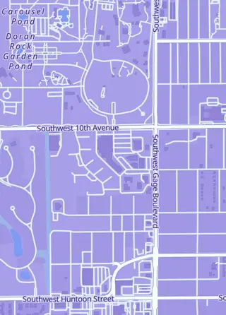 Street map around Jayhawk Coins Games & More, Topeka