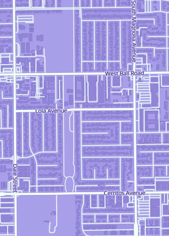 Street map around Jaytolmes TCG, 10182 Sherrill st, Anaheim, CA