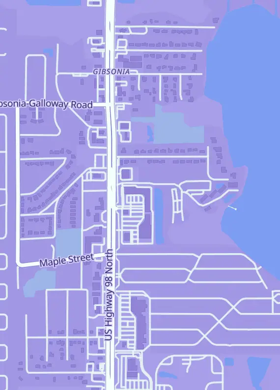 Street map around JohnnyB's Cards Comics and Sports, 5173 US Hwy 98 N, Lakeland, FL