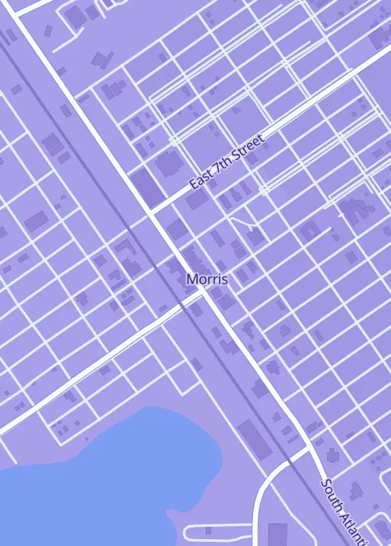 Street map around John's Total Entertainment, 510 Atlantic Ave, Morris, MN