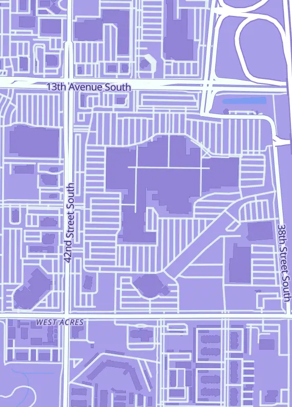 Street map around JWW Sports Cards and Gaming, 3902 13th Ave S #100, Fargo, ND