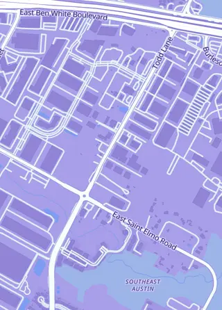 Street map around Kenny's Collectibles, Austin