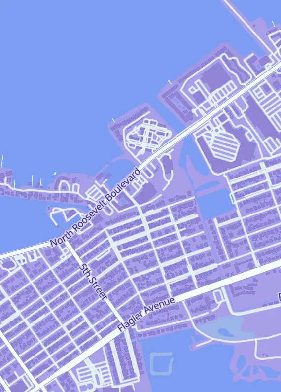 Street map around Key West Collectibles, 2506 N Roosevelt Blvd, Key West, FL