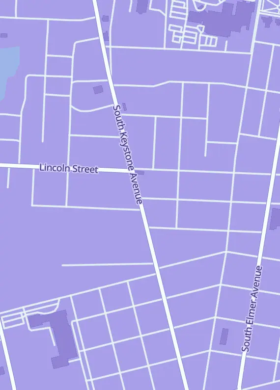 Street map around Keystone Cards and Games, 515 S Keystone Ave, Sayre, PA