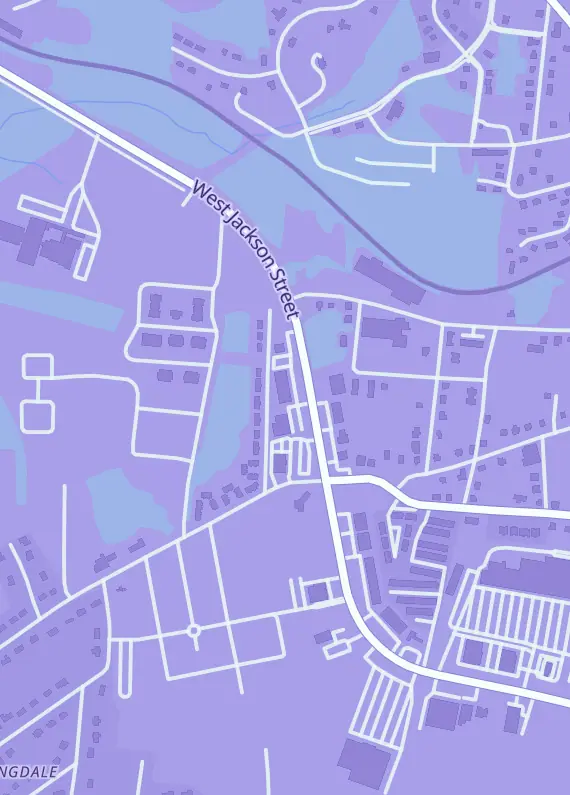 Street map around Knighthood Games, 880 W Jackson St, Cookeville, TN