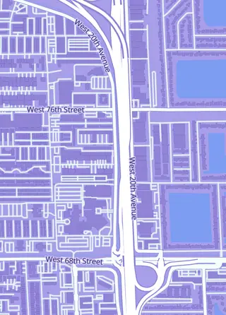 Street map around KnoWhere Toys Comics and Gaming, Hialeah