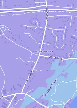 Street map around Kollectiverse Collectibles, Harwich
