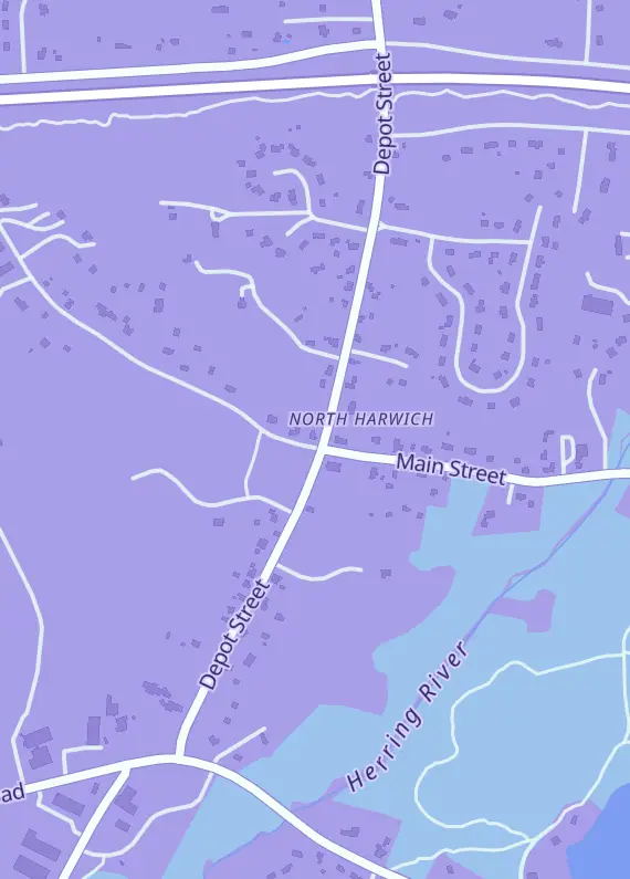 Street map around Kollectiverse Collectibles, Harwich, MA