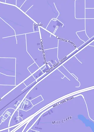 Street map around Kryptonic Comics & Collectibles, Grover