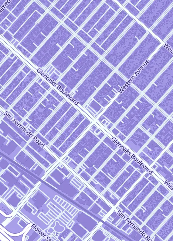 Street map around LA Sports Cards, 1700 W Glenoaks Blvd, Glendale, CA