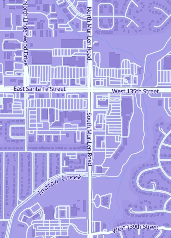 Street map around Larry's Game Store, 659 N Somerset Ter, Olathe, KS