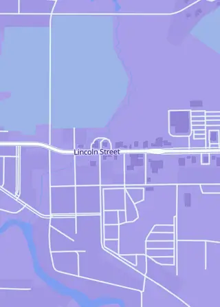Street map around Legacy Games & Hobby, Rhinelander
