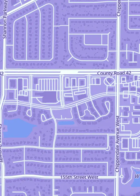 Street map around Legacy Games, 15086 Claret Ave W, Rosemount, MN