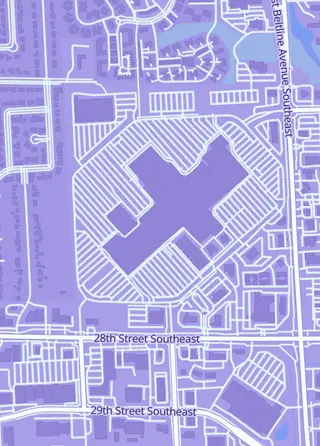 Street map around Legends Sports & Games, Grand Rapids