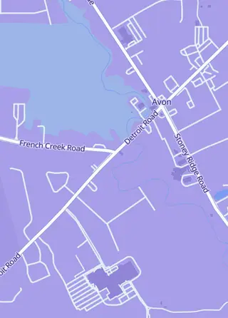 Street map around Level Two Games, Avon