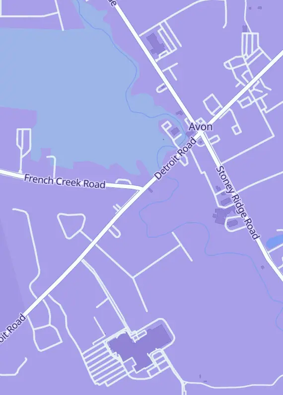 Street map around Level Two Games, 37319 Detroit Rd, Avon, OH