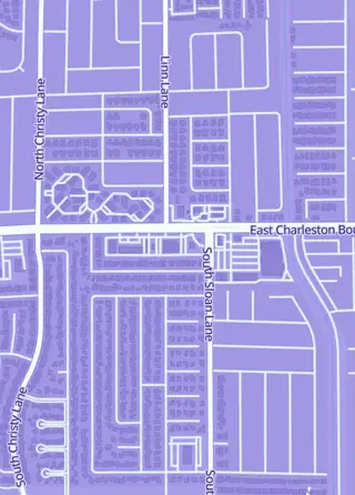 Street map around Liberty Hustle, Las Vegas