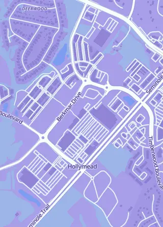 Street map around Lifelink Games, Charlottesville