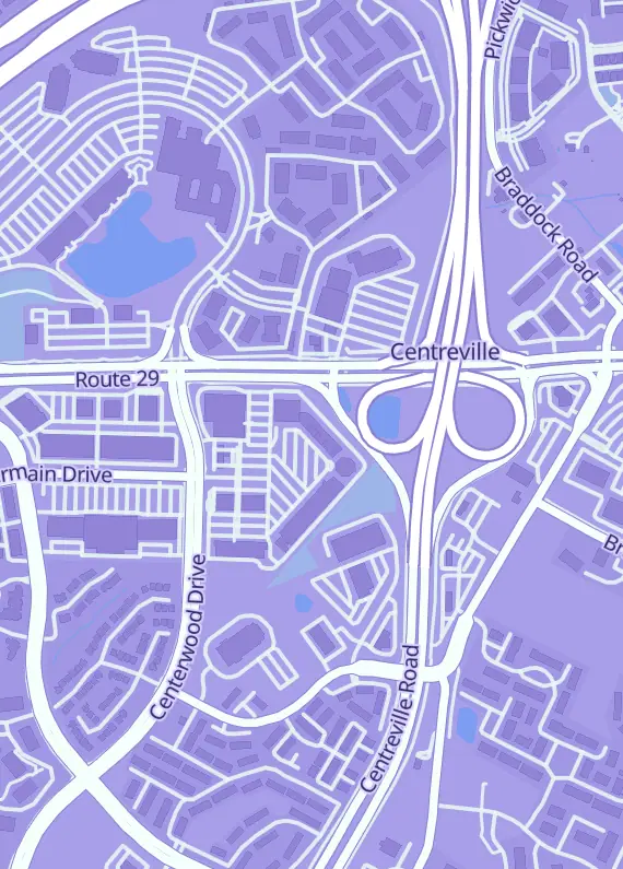 Street map around Lil' Thingamajigs, 5949 Centreville Crest Ln, Centreville, VA