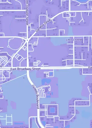 Street map around Linage Cards, Oviedo