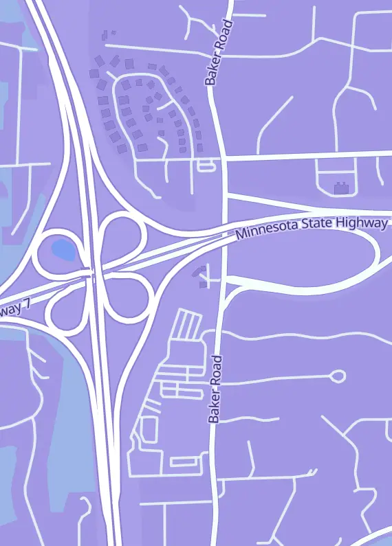 Street map around Locker Sports Cards & TCG, 4300 Baker Rd Ste 300, Minnetonka, MN