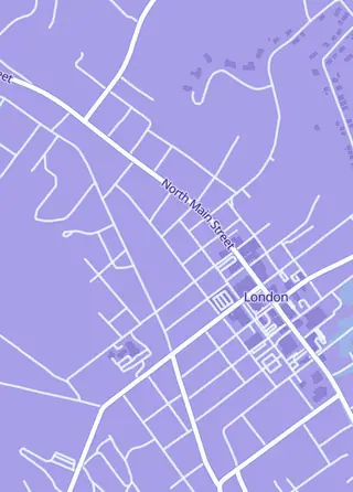 Street map around Long Street Comics, London