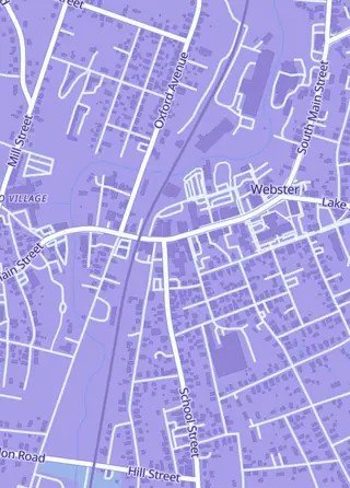 Street map around Lords of Cardboard, Webster