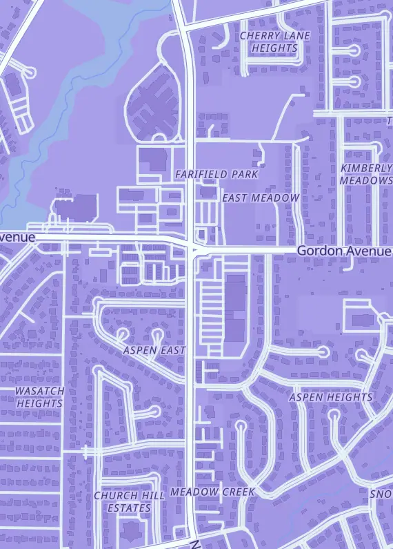 Street map around Lucky Box, Layton, UT