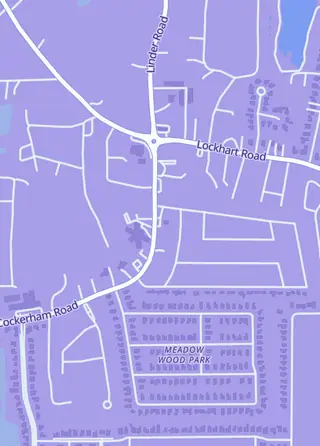 Street map around M and Ds Quick Stop, Denham Springs